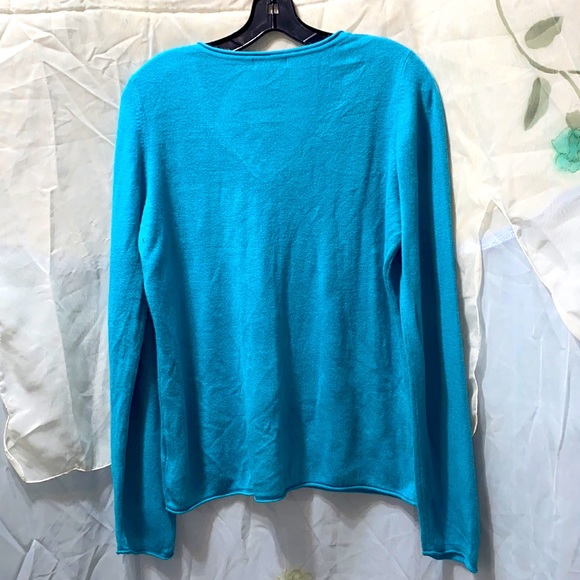 WHITE STAG BLUE ACRYLIC LNG SLV SWEATER SZ L - Picture 2 of 10